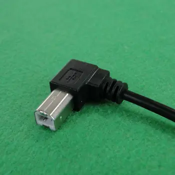 Vysoká Kvalita USB2.0 muž vľavo 90 ° koleno na pripojenie USB B 90 stupňov, tlačiareň, Skener údaj dvojité koleno usb kábel 0.5 m, 100 cm