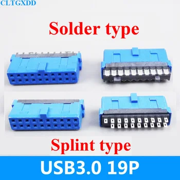 Vysoká kvalita USB3.0 19P=20P 19 20 pin pin konektor samec konektor samica zásuvka pre DIY USB3.0 kábel PCB dosky opravy dielov