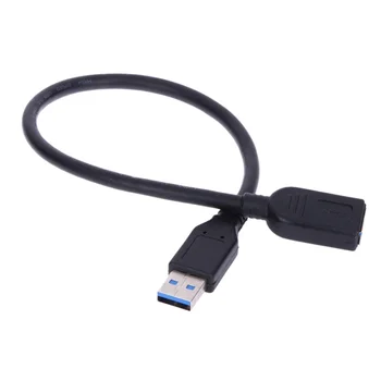 Vysoká Rýchlosť 13inch Super Speed USB 3.0 Typ mužmi BLACK Predlžovací Kábel Pre PC / Notebook