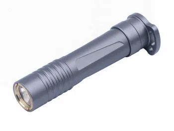 Vysoká Tvrdosť Anódovej Oxidácii CREE R2 LED 1 Režim Mini Baterka pochodeň / prívesok na svetlo (1 * AAA Batérie) - Titanium grey