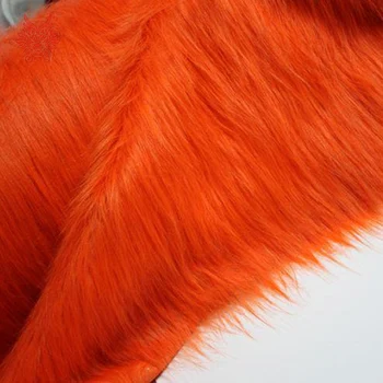 Vysoký stupeň tmavo oranžová 9 cm plyšové umelú kožušinu textílie pre zimný kabát,vesta,Kožušiny golier,cape 150*50 cm 1pc doprava zadarmo SP2482