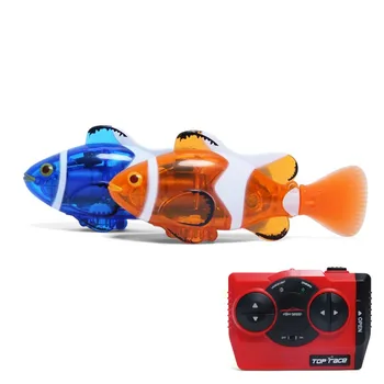 Vytvoriť Hračky 3316 Mini RC Clownfish Diaľkové Ovládanie Infračervené Ryby Rádio Hračka Modrá Oranžová