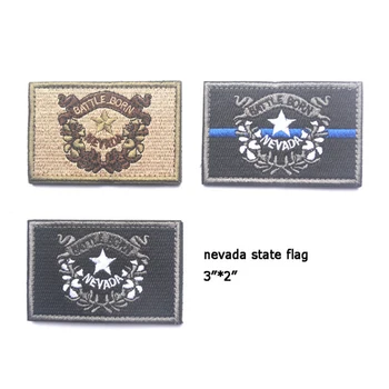 Vyšívané Opráv Spojených Štátov, Štátnej Vlajky Patch Taktické 3D Škvrny Odznak Massachusetts Nevada utah Vlajky Remienok na ruku Handričku Odznak