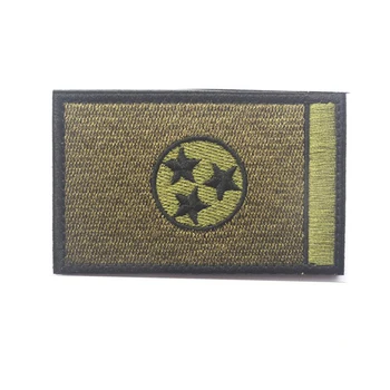 Vyšívané USA Tennessee Vlajka Škvrny Armády Odznak Patch 3D Taktických Vojenských Tkaniny Tkaniny Remienok Národnej Americkej Vlajky Odznak