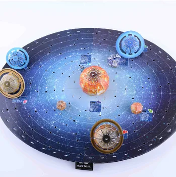 Vzdelávacie hračka 1pc tvorivé solárneho systému Deväť planét vzdelávania 3D papier DIY obrazová skladačka model súpravy deti chlapec darček hračka