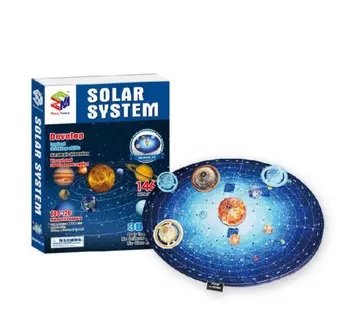 Vzdelávacie hračka 1pc tvorivé solárneho systému Deväť planét vzdelávania 3D papier DIY obrazová skladačka model súpravy deti chlapec darček hračka
