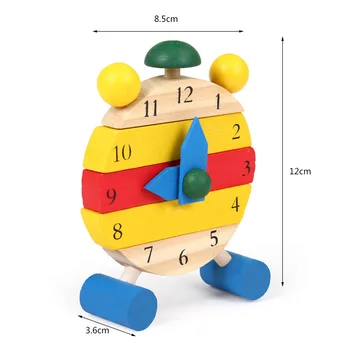 Vzdelávanie drevené malé demontáž hodiny povedomia čas vzdelávania detí raného vzdelávania puzzle, hračky dieťa darček