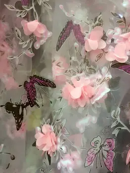 Výrobca motýľ organza stereo polliter výšivky Organza priadza Dámske módne oblečenie domov textílií