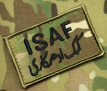 Výšivky ISAF Patch Kamufláž CP Multicam Taktické Patch Army Combat Výstroj Remienok Vojenskej Morálky Odznak 2ks