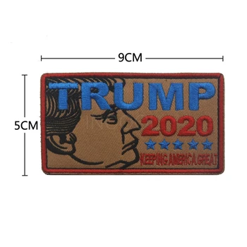 Výšivky Patch Trump 2020, Aby Amerika Skvelé Opäť Morálku Patch Taktické Znak Vojenské Odznaky Appliques Vyšívané Záplaty