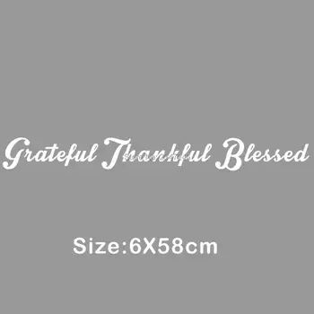 Vďačný Vďačný Požehnaný Viery Citácie Stenu, Vinylové Nálepky Art Nástenné Kotúča, pre Obývacia Izba Dekor