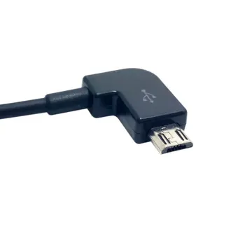 Vľavo uhle 90 stupňov, Micro USB Samec na USB nabíjací Kábel 0.2 1 2 3 5 metrov, 20 cm 1m pre Tablet 500 cm Čierna