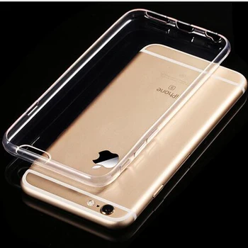 Wangcangli pre iPhone6S plus 6S plus transparentné pôvodné ultra-tenký silikónový telefón prípade zadný kryt pre iPhone6 oblačno, soft bag