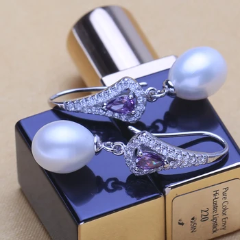 WATTENS prírodné Sladkovodné perly prívesok, Náušnice, náhrdelník,perla Purpurové Srdce krúžok, 925 sterling silver Šperky Sady pre ženy