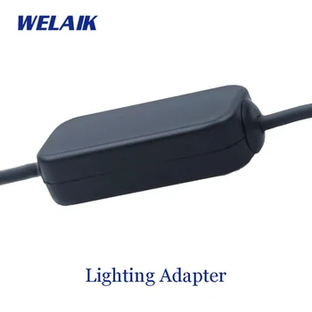 WELAIK Osvetlenie adaptér Spasiteľa Low-príkon LED Lampa Black Plastových Materiálov LA101 Adaptér