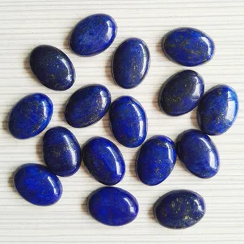 Wholese móde hot predaj Lapis lazuli Kameň korálky oválne KABÍNY CABOCHON voľné Korálky pre šperky 13x18mm 50pcs/Veľa