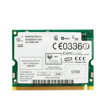 WIFI Sieťová Karta Intel Pro/Wireless 2200BG 802.11 B/G Mini PCI pre Toshiba, Dell C26