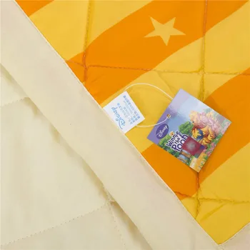 Winnie the Pooh Deky Paplóny Kráľovná Plný Twin Jeden posteľná bielizeň Bavlna Textílie Tkané Disney Kreslené Dievčatá Letná Žltá Oranžová