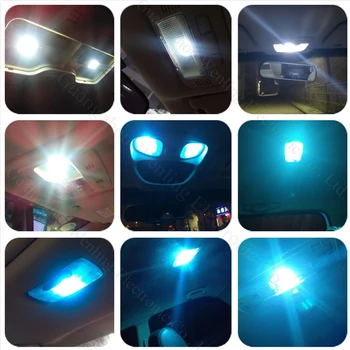 WLJH 10pcs LED C5W Auto Vlkovcový 36 mm Automobilový C5W svetlo Interiéru Dome Led Auto Žiarovka 12v Osvetlenie Žiarovka, Biela Crystal Blue