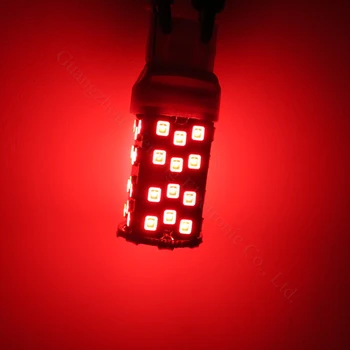 WLJH 2X Žltá Biela Červená Modrá 60 Led 2835 SMD P21W 1156 7506 10W Auto LED Osvetlenie Vozidla Predné Zase Signálneho Svetla Žiarovky Canbus