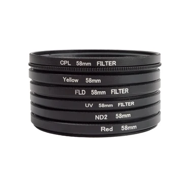 WLJIAYANG Filter Nastavený CPL Žltá Červená Filter UV MODIFIKÁCIA ŽÚ2 Filter na Objektív 58mm s Šošovky Adpter Krúžok pre Gopro Hero 4/5 Relácie