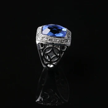 WLP Značky Krúžky 2018 Módne Šperky Modrá Farba Zirkón Vintage Prstene Pre Mužov A Ženy Kvalitné Luxusné Prst Prsteň A-1204