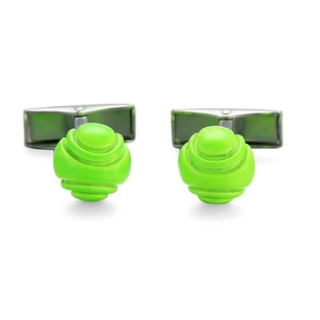 WN Nový high-end značky zelený loptu manžetové gombíky módny štýl dizajn mužov francúzske tričko manžetové gombíky doprava zadarmo