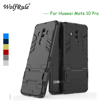 WolfRule Huawei Mate 10 Pro Prípade Mate 10 Pro Kryt Mäkké Silikónové + Plastový Stojan Prípade Huawei Mate 10 Pro Prípade 6.0