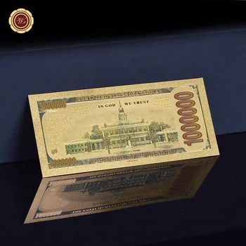 WR NÁS 45th Prezident Zlatá Fólia Bankoviek Domova 1000000 USD 24k Zlatom Bankoviek na Zber