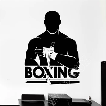 WXDUUZ Vinyl Box, Boxer Fight Club Art Decor Nálepky, Samolepky na Stenu Dekor Vymeniteľné Plagát B271