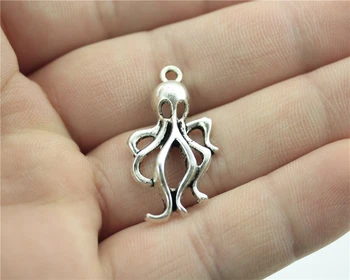 WYSIWYG 8pcs 32*17 mm Octopus Charms, Vintage DIY Ručne vyrábané Šperky
