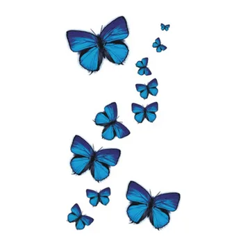 Wyuen NEW Horúce Dizajn, Dočasné Tetovanie pre Dospelých Nepremokavé Tetovanie Nálepky Body Art Blue Butterfly A-049 Falošné Tetovanie Muž Žena