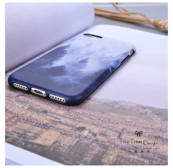 XBXCase Matný Matný Mäkký Silikónový Kryt puzdro Pre iphone 6 6S Plus 7 7Plus Hmly Black Mountain Forest TPU puzdro pre iPhone 8 X