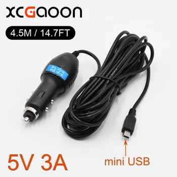 XCGaoon 4.5 meter 5V 3A mini USB Nabíjačka do Auta pre Automobilové DVR Kamera, videorekordér / Pad / GPS, vstup DC 8V - 36V