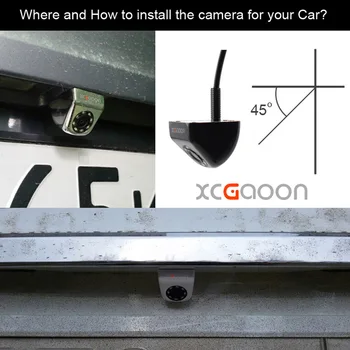 XCGaoon CCD Auto parkovacia Kamera Vodotesný ( IP67 ) Široký Uhol 8 LED pre Nočné Videnie Auto Backup Fotoaparát Parkovanie Pomoc