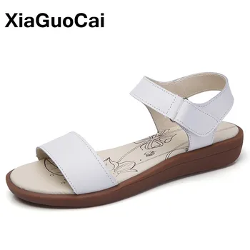 XiaGuoCai Nové dámske Sandále Vysokej Kvality Usne Ženy Bytov Módne Letné Žena Pláže Topánky Na Sladké Dievča