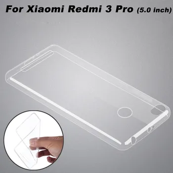 Xiao Redmi 3 Pro puzdro Ultratenké Transparentné TPU Mäkký Kryt Telefónu Prípade Pre Xiao Redmi 3 Pro 3s 3X Zadný Kryt (5.0 inch)