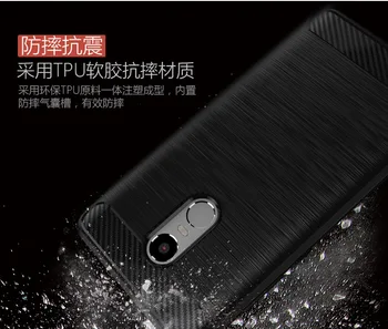 Xiao Redmi Poznámka 4X Prípade Mäkké Uhlíka Štýl Ochranný Zadný Kryt Kremíka Prípade Redmi Poznámka 4 Globálna Verzia /Poznámka 4X Pro
