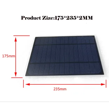 Xionel 5W7V Monokryštalické Solárne 175*235*2 MM Pre DIY Fotovoltaických Mono Solárny Panel Podložka PET Solárne Panely