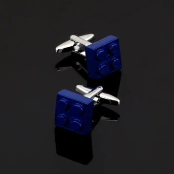 XK024 modrá pilulka model manžetové gombíky podnikanie mužov tričko odevné doplnky v high-kvalitné drevené manžetové gombíky, materiál meď