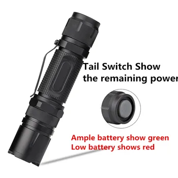 XML-L2 Led Baterka 3 Režimy LED Pochodeň Svetla Lanterna Nepremokavé Taktická Baterka 18650 S Výkonom Funkcia Zobrazenia