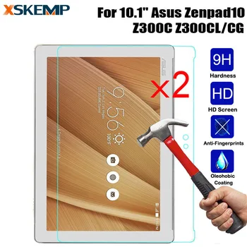 XSKEMP 2 ks Priehľadné Reálne Tvrdeného Skla Pre ASUS ZenPad 10 Z300C Z300CL na Obrazovku Tabletu Proti poškriabaniu Ochranný Film