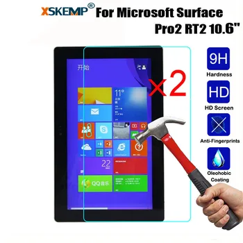 XSKEMP 2ks/Veľa 9H Premium Tvrdeného Skla Screen Protector Pre Microsoft Surface Pro2 RT2 10.6