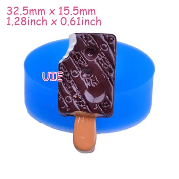 XYL172U 32.5 mm Pohrýzol Ice Cream Bar Silikónové Push Plesní - Popsicle Formy Sugarcraft Cake Zdobenie, Živice, Hlina, Čokoláda Sviečka
