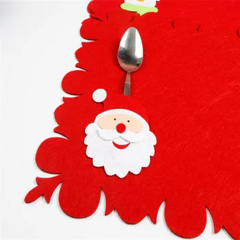 XYZLS 2KS/Set Roztomilý Kreslený Vianočný Stôl Rohože netkanej Textílie Západnej Podložky Jedálenský Stôl Prestieranie Misy, Tácky