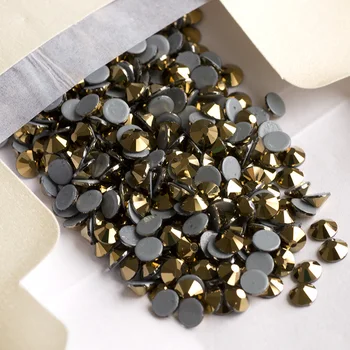 YANRUO 2058HF Aurum Hot Fix Kamienkami Crystal rýchlu Opravu Kryštály Zlato, Kryštály A Kamene Žehlička Na Kamene Pre Oblečenie, Dekorácie