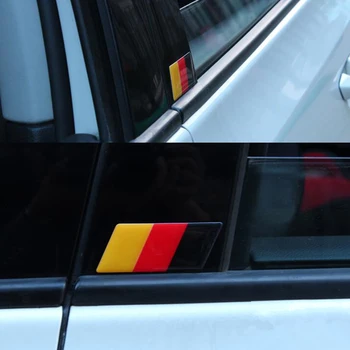 YAQUICKA 2ks Epoxidové Nemecko nemecké Vlajky Auto Auto, Znak, Odznak Odtlačkový Nálepka Pre GOLF7 MK7 Golf MK6 CC je GLAXAY Jetta, Polo, atď
