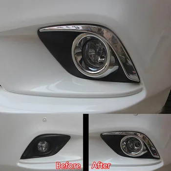 YAQUICKA 4x Auto Predné L&R Hmlové Svetlo Lampy Kryt Výbava Viečka Pásy Nálepky Rám Kryty Pre Mazda 6 Atenza-2016 Auto-styling