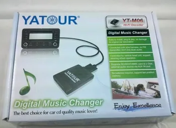 Yatour Digital Music CD changer pre SCION/LEXUS/Toyota Malé 6+6 konektor USB, SD, AUX Blueooth s Mp3 adaptér rozhrania