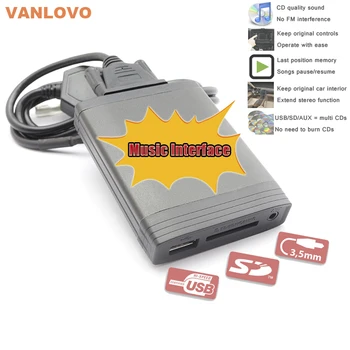 YATOUR Digitálny Hudobný Menič AUX SD, USB, MP3 Adaptér pre VW Rádio Delta MFD2 Premium R100 R110 RCD200 RCD210 RCD300 RCD500 RNS300